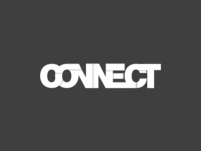 Connect connect font gradient logo shadow typography