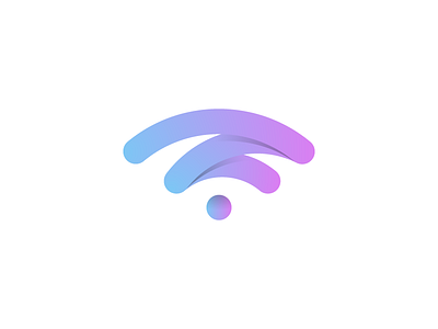 Wifi logo gradient internet wifi