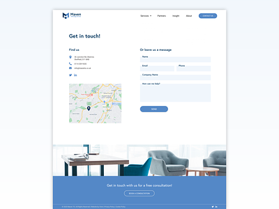 Contact page design for Maven adobe adobexd contactpage contactpagedesign ui uidesigner uiux uiuxdesigner ux uxdesigner webdesign webdesigner websitedesign