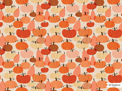 Pumpkin Patch autumn fall greeting card illustration pumpkin pumpkin patch pumpkins surface pattern