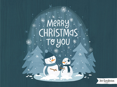 Christmas Snowmen christmas greeting card hand lettered hand lettering illustration snow snowman snowmen typography