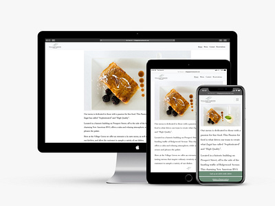 Responsive website redesign for Village Green Restaurant