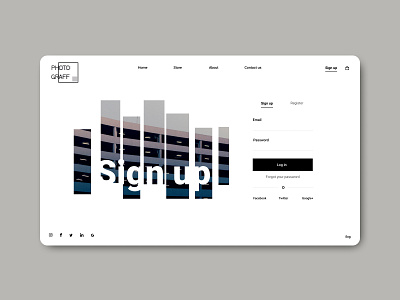 Sign up design first shot illustration minimal sign up typography ui ux web