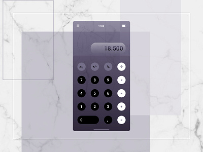 Calculator app design figures marble ui ux vector web