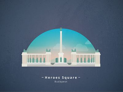 Heroes Square budapest heroes square hungary minimal square vector