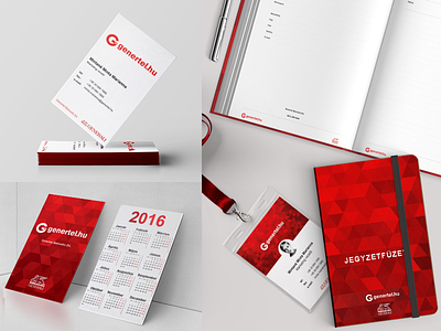 Genertel stationeries for 2016 brand branding business card calendar generali genertel id card holder notebook stationary stationeries