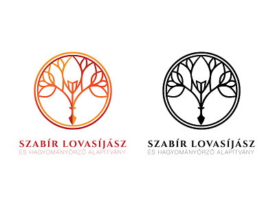 Logo for Szabír Lovasíjász és Hagyományőrző Alapítvány archery branding logo traditions tree of life