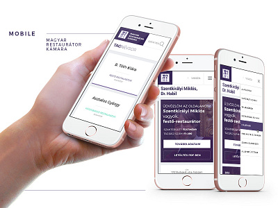 Magyar Restaurátor Kamara - Tagnévsor site mobile responsive restaurator restaurator kamara site tagnevsor ui user experience user interface ux web website