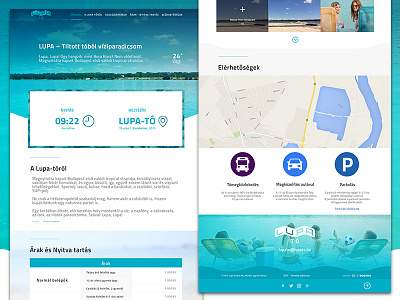 Lupa tó - Landing Page / microsite beach lake lupa lupa tó