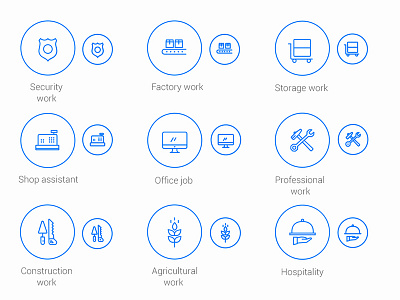 Job type Icon Set icon icon set job type