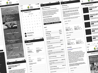 Mobile Framework shots for a Zoo project framework mobile design mobile-oriented ui ux zoo zoo budapest