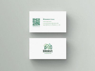 Bükkhegyi vendégáz - business card and logo design guest house hungary illustration logo