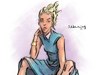 Day 688 art artist blonde challenge comicbookartist cute daily dailyart drawing editorial fashion fashionillustration girl illustration illustrator messyhair procreate sexy speedpaint