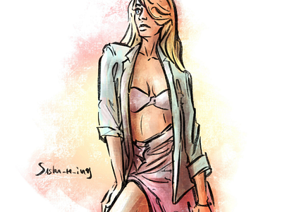 Day 696 art artist comicbook comicbookartist cute daily drawing editorial fashion fashionillo fashionillustration girl illustration illustrator model procreate sassy sexy summer