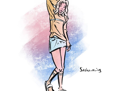Day 736 art artist beautiful comicbookartist cool daily dailydrawing drawing editorial fashion fashionillustration girl illustration illustrator model pinup procreate sashaming sexy vibes