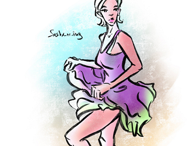 Day 746 art beautiful characterartist comicbook comicbookartist cool daily drawing editorial fashion fashionillustration flower girl illustration illustrator pinup procreate sashaming sexy vibes