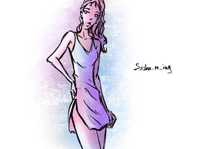 Day 804 artist beautiful cartoonist comicbookartist daily digitaldrawing drawing editorial fashionillustration girl illustration illustrator pink pinup procreate purple sashaming sexy