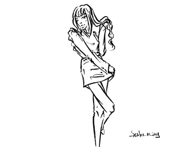 Day 805 anime asian beautiful cartoonist comicbookartist daily drawing editorial fashionillustration girl illustration illustrator pink pinup procreate purple purplemag sashaming sexy style