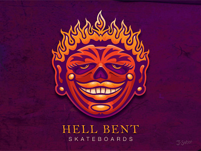 Hellbent Skateboards Design design illustration logo skateboard t shirt design