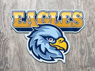 Eagles Mascot Logo branding design illustration t shirt design typography vector art vector illustration