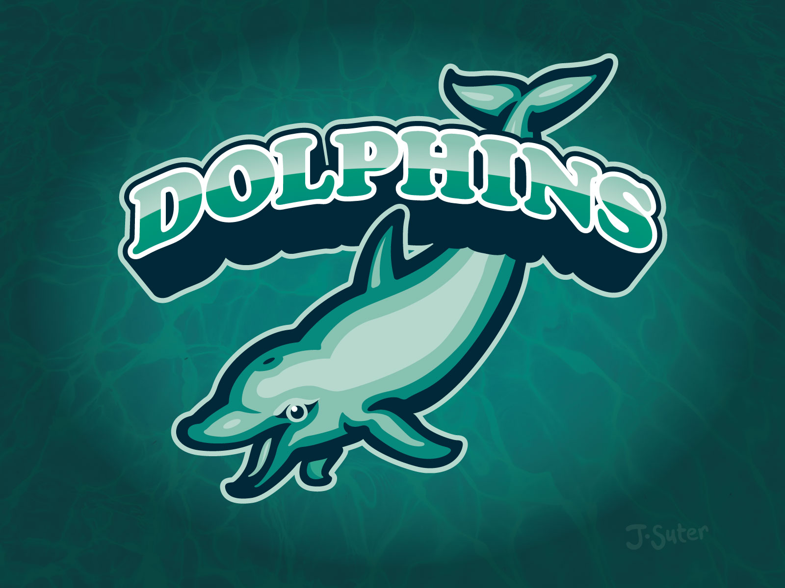 Dolphins Mascot Logo and T Shirt Design by Jack Suter on Dribbble