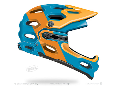 Bell Motor Sports Helmet Illustration