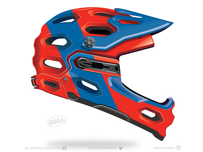 Bell Motor Sports Helmet Illustration