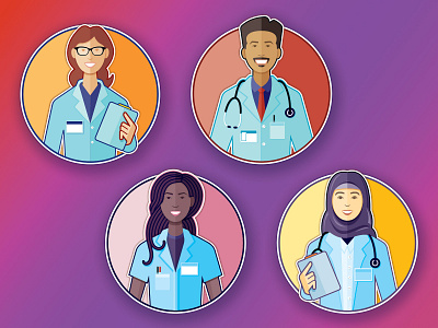 Health Care Character Illustrations care character clinicians doctors health illustration vector illustration