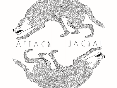 Attack Jackal Logo by Emily Small branding calligraphy and lettering artist design hand drawn hand drawn type handlettered handlettering illustration illustrator logo typography vector