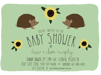Baby Shower Invite by Emily Small baby shower calligraphy calligraphy and lettering artist hand drawn hand drawn type handlettered handlettering illustration illustrator invitation typography wedding