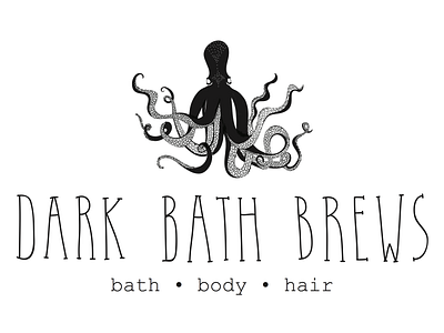 Dark Bath Brews Logo by Emily Small branding branding design calligraphy calligraphy and lettering artist hand drawn hand drawn type handlettered handlettering illustration illustrator logo typography