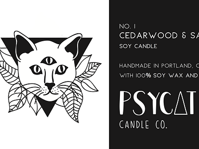 Psycat Candle Co. Logo by Emily Small