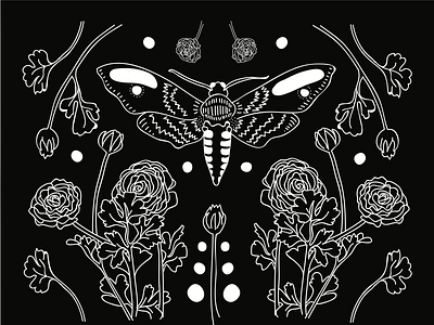 Moth Art Print by Emily Small