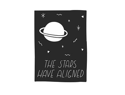 The Stars Have Aligned by Emily Small calligraphy and lettering artist design drawing galaxy hand drawn hand drawn type handlettered handlettering illustration illustrator logo outerspace planets solar system space stars typography vector vector art