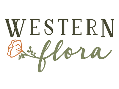 Western Flora Logo by Emily Small branding branding design calligraphy calligraphy and lettering artist calligraphy logo design drawing hand drawn hand drawn type hand lettered logo handlettered handlettering illustration illustrator logo logo design