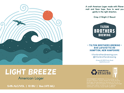 Light Breeze Can Label by Emily Small adobe illustrator beer beer can beer can art beer can design can design design digital art digital illustration drawing hand drawn illustration illustrator ipadproart packaging packaging design packaging designer procreate product design vector
