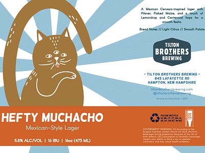 Hefty Muchacho Can Label by Emily Small adobe illustrator beer beer can beer can art beer can design brewery design digital art digital illustration drawing hand drawn illustration illustrator packaging packaging design packagingdesign procreate product design vector