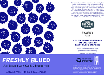 Freshly Blued Can Label by Emily Small