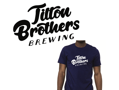 Tilton Brothers Brewing T-Shirt Design by Emily Small hand drawn hand drawn type handlettered illustration