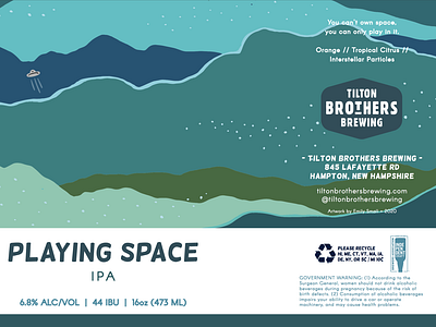 Playing Space Beer Can Design for Tilton Brothers Brewing