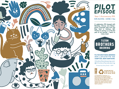 Beer Can Design + Mural for Tilton Brothers Brewing