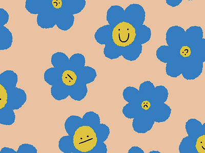 Moody Flower Pattern by Emily Small