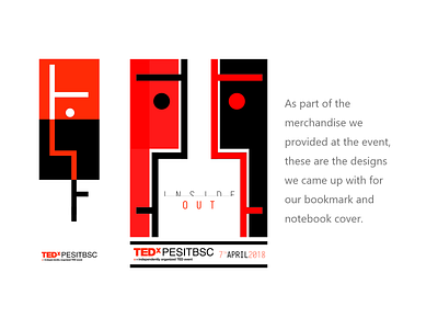 TEDxPESITBSC 2018 Merch Design art bookcover bookmark design illustration merchandise notepad photoshop