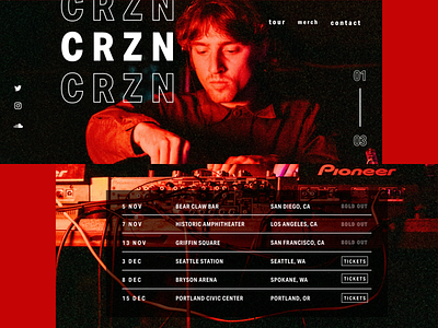 CRZN 03 - Artist Landing Page