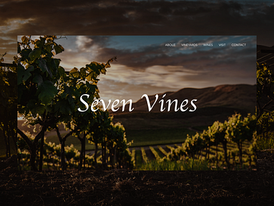 Seven Vines 05 - Vineyard Landing Page flat graphic design landing page minimal simplistic web design website