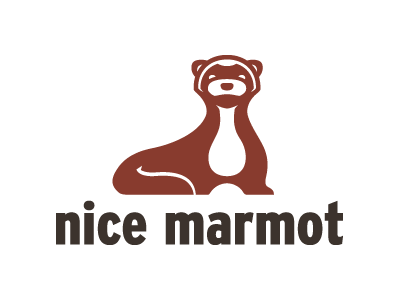 Nice Marmot big lebowski ferret identity logo marmot vector