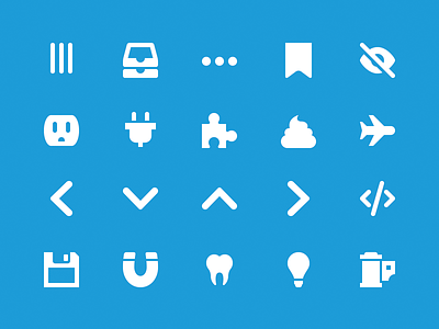 Symbolicons Junior, Update disk film icons inbox magnet outlet pixel perfect plane poop symbolicons tooth vector