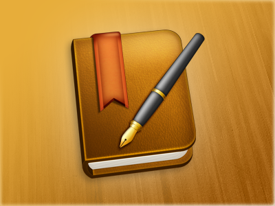 Journal Icon app bookmark icon journal leather mac os x pen