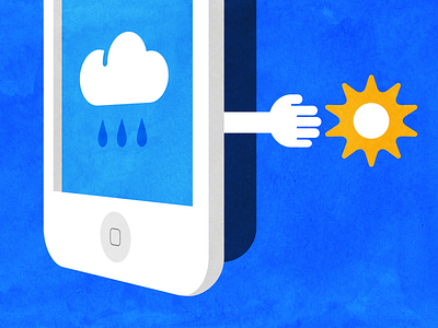 Background Fetch app icons illustration ios rain sun weather