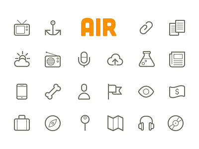 Introducing Symbolicons Air! hollow icons ios 7 outline symbolicons vector